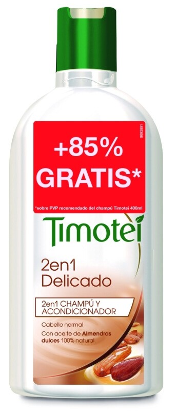 Timotei Champú Con Dosificador Almendra 400 ml + 350 ml