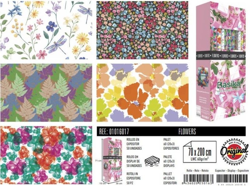 PAPEL REGAL 2X0,7 FLOWER 01016017