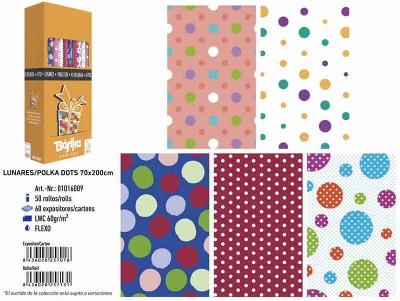 PAPEL REGAL 2X0,7 LUNARES 01016009