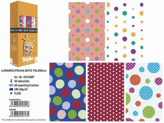 PAPEL REGAL 2X0,7 LUNARES 01016009