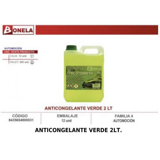 Bonela Anticongelante Verde 10% 5 l