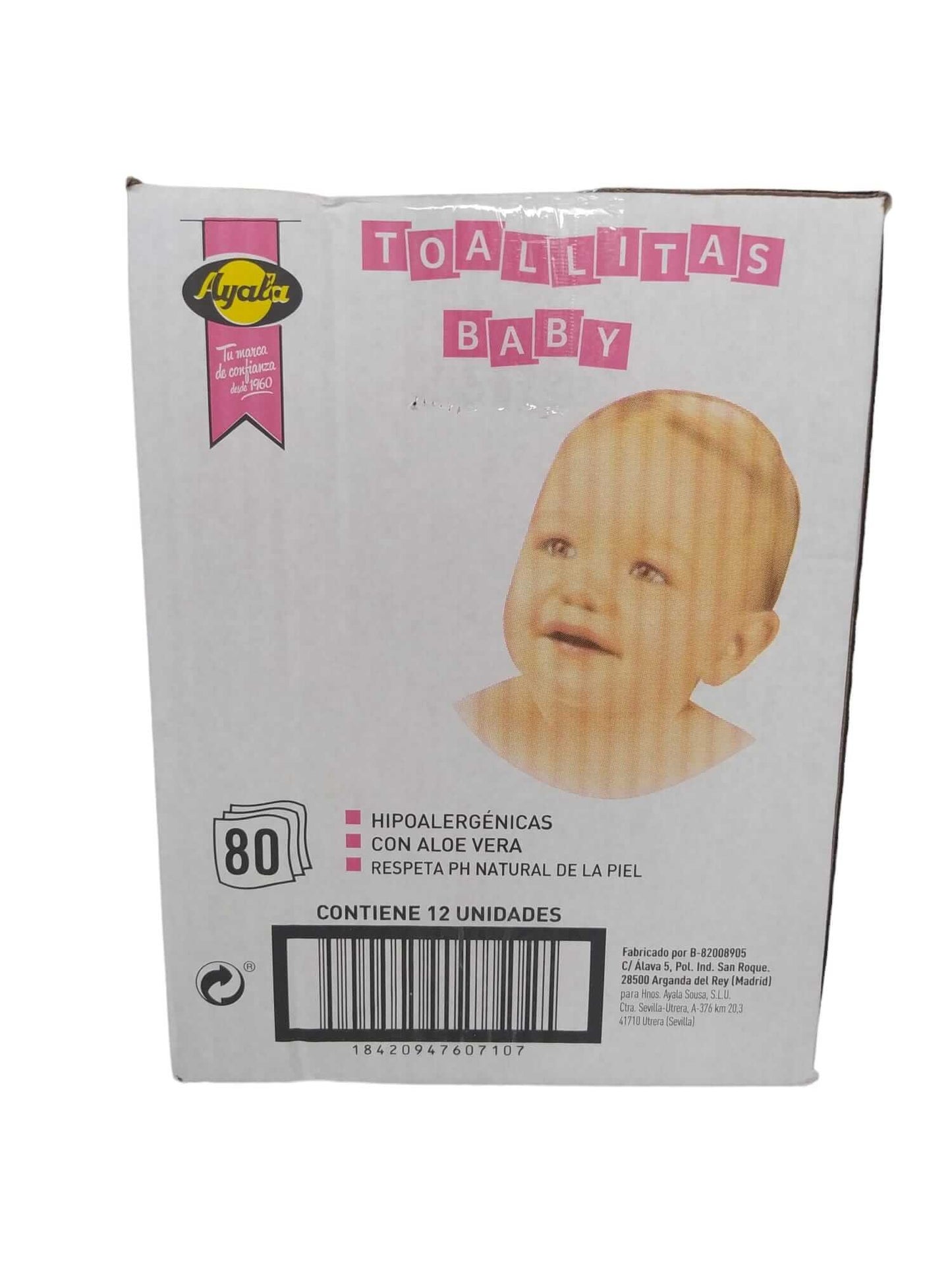 Ayala Toallitas Baby Pack de 12 - Total 960 Toallitas