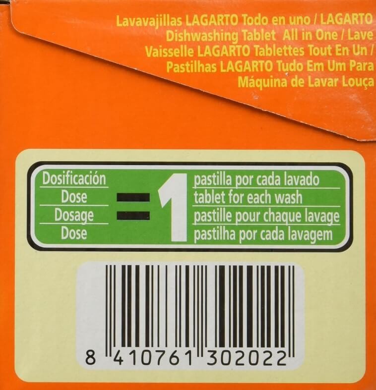 Lagarto Lavavajillas Todo en 1 40 Pastillas - Limpieza Profunda y Brillo en Cada Lavado