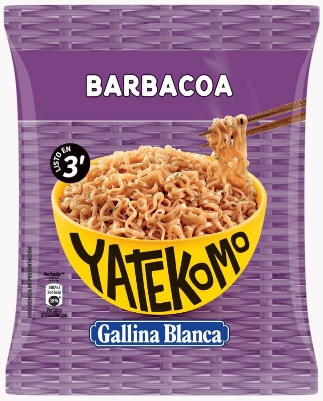 Gallina Blanca Yatekomo Barbacoa 82g – Sabor Intenso Listo en Solo 3 Minutos