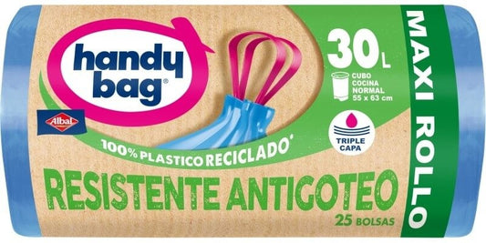 Handy Bag Maxi Rollo Bolsas de Basura 30L 25U