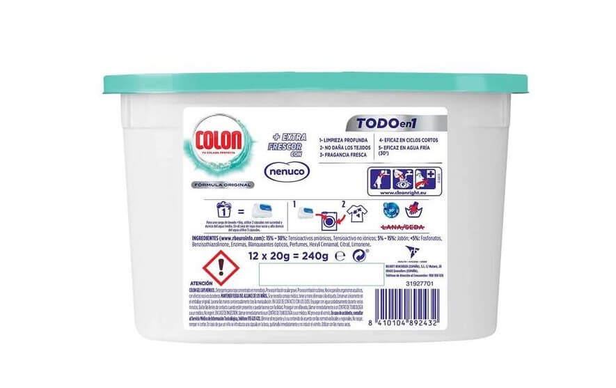 Colon Detergente Nenuco 12 Cápsulas