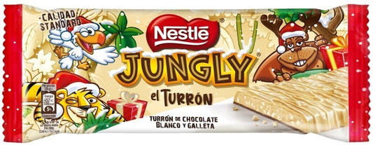 Nestlé Jungly Turrón Chocolate Blanco y Galleta 233G