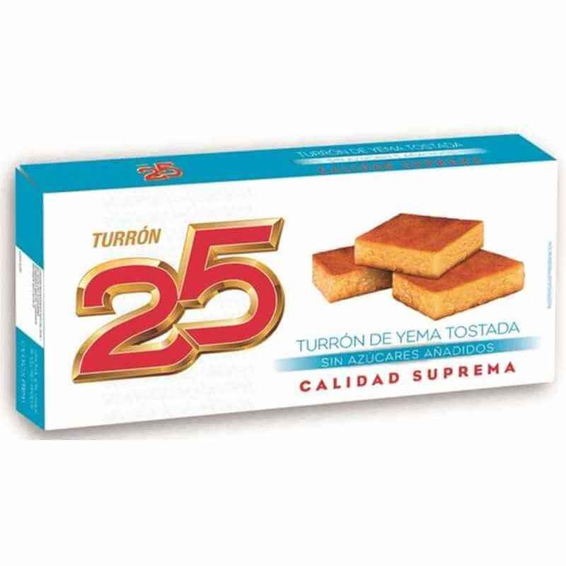 Turrón 25 Turrón Yema Tostada Sin Azúcar 200 Gr