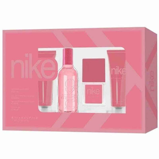 NIKE Estuche Trendy Pink Woman Vapo 100 Ml + Gel De Baño 75 Ml + Body Lotion 75 Ml + Colonia Mini 30 Ml