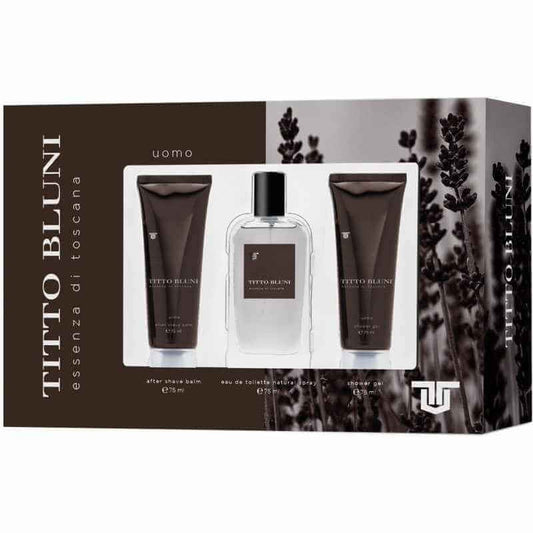 Titto Bluni Estuche Essenza Di Toscana Uomo Vapo 75 Ml + After Shave 75 Ml + Gel De Baño 75 Ml