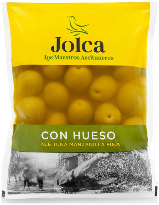 Jolca Aceitunas Manzanilla Con Hueso 1 Bolsa Peso Neto 200 Gr Peso Escurrido 100 Gr