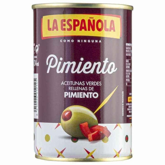 La Española Aceitunas Rellenas De Pimiento 1 Lata Peso Neto 300 Gr Peso Escurrido 130 Gr