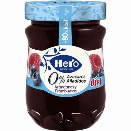 Hero Diet Confitura De Arándanos Y Frambuesa Sin Azúcar 280 Gr