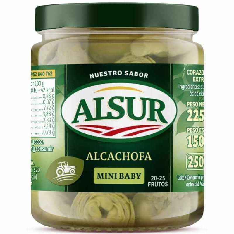 Alsur Alcachofa Mini Baby 20/25 150G - Deliciosas y Tiernas Alcachofas Listas para Disfrutar