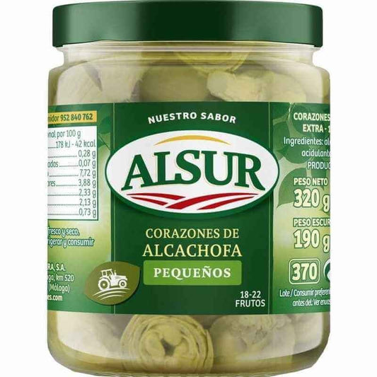 Alsur Corazones De Alcachofas 18/22 FCO 320G – Sabor y Calidad en Cada Bocado