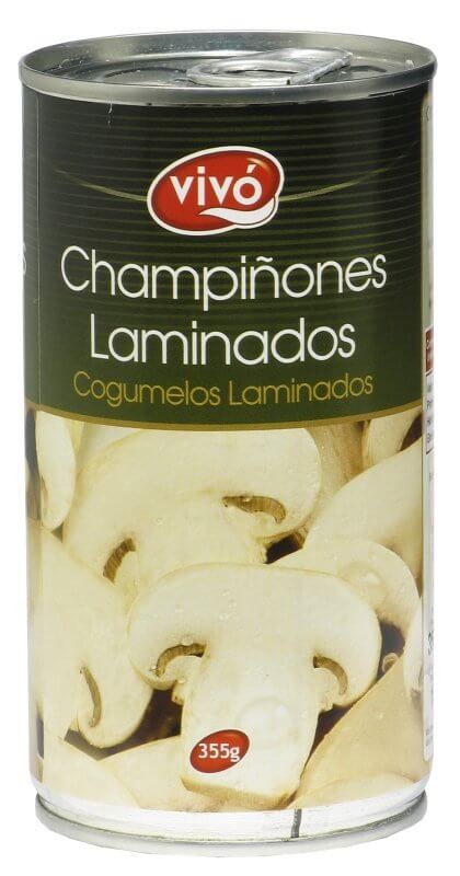 Vivó Champiñones Laminados 355G – Listos para Cocinar, Naturales y Versátiles