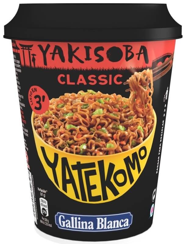 Yatekomo Yakisoba Classic Gallina Blanca 93g - Fideos Orientales en Solo 3 Minutos