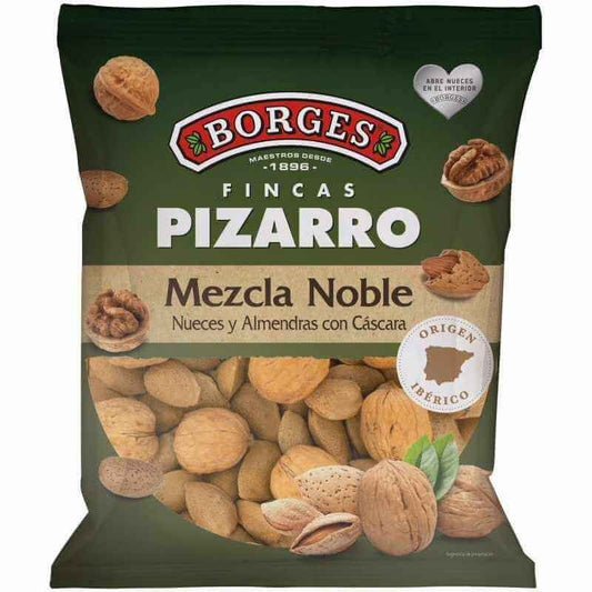 Borges Mezcla De Nueces Y Almendras Con Cáscara Fincas Pizarro 500 Gr
