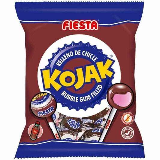 Fiesta Kojac Cola 105G 7U – El Chupachups con Chicle que Nunca Pasa de Moda