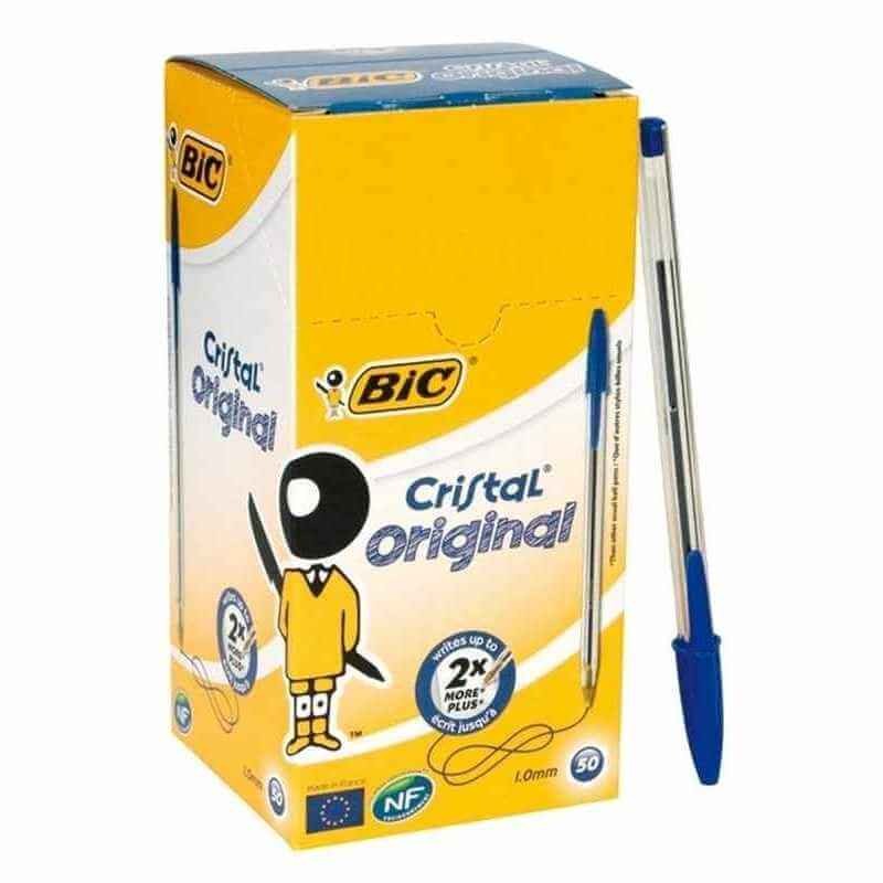 BIC Bolígrafo Cristal Azul 50 Unidades