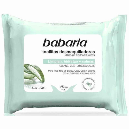 Babaria Toallitas Desmaquilladoras Con Aloe Vera 25 Unidades