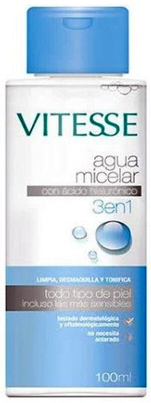 Vitesse Agua Micelar con Ácido Hialurónico 3 en 1 100 ml – Limpia, Tonifica y Desmaquilla en un Solo Paso