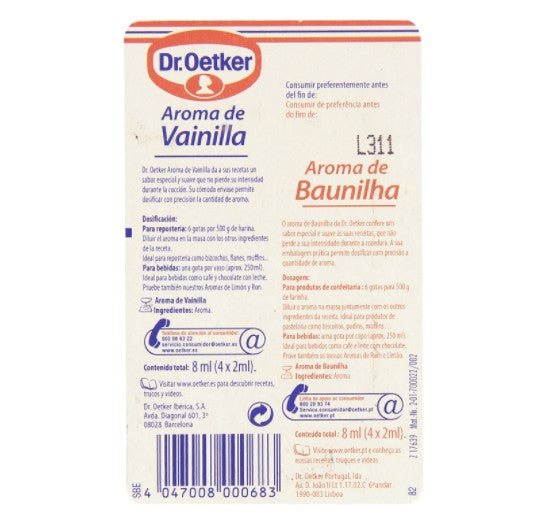Dr. Oetker Aroma de Vainilla 4 dosis