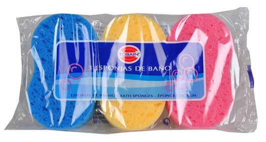 Mundo Floral 3 Esponjas de Baño