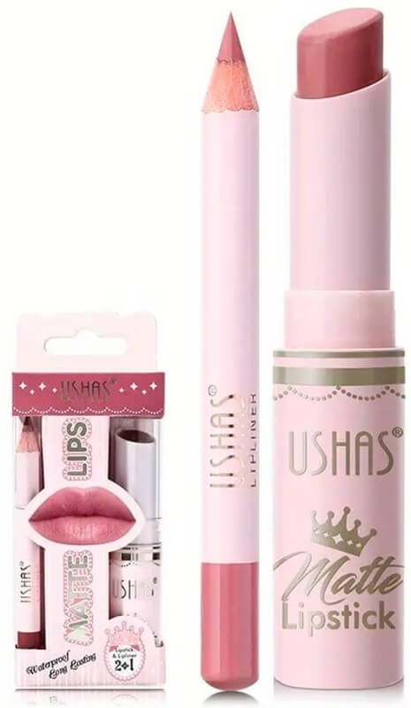 Ushas Labial Mate + Lápiz Labial