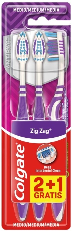 Colgate Cepillo Dental Zig Zag 1 + 2 Und Medio