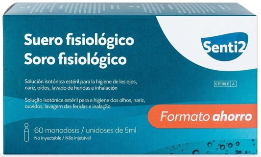 Senti2 Suero Fisiológico Monodosis 60 x 5 ml - Higiene y Cuidado Diario
