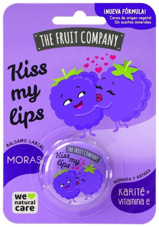 The Fruit Company Kiss My Lips Bálsamo Labial Moras – Hidratación Divertida y Natural con Karité y Vitamina E