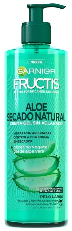 Garnier Fructis Aloe Secado Natural Crema Gel Hidrata 400 Ml