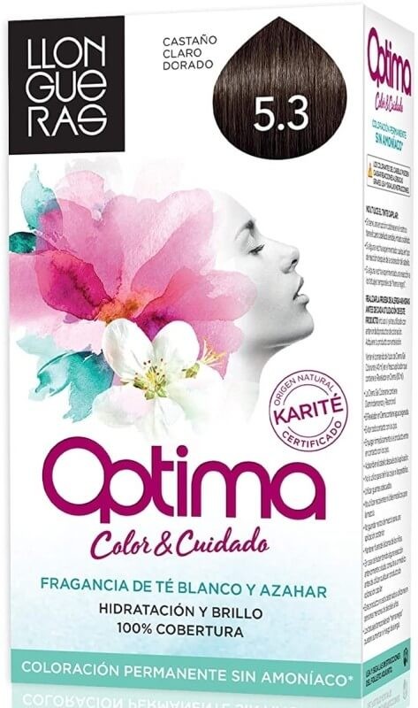 Llongueras Optima Tinte de Pelo Color Castaño Claro Dorado 5.3