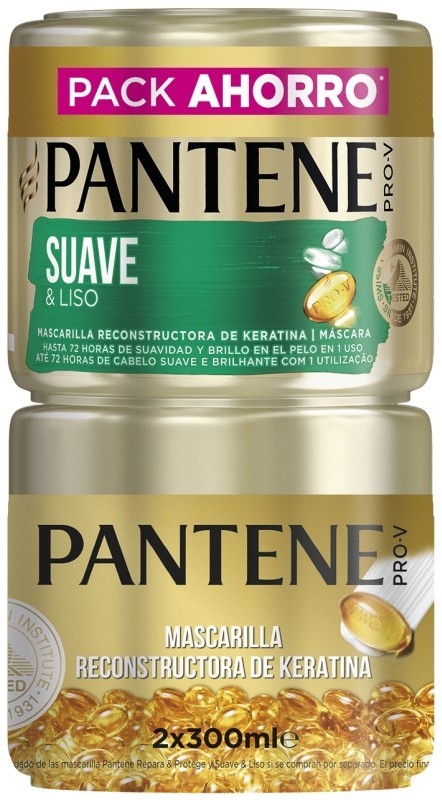 Pantene Mascarilla Suave&Liso y Reconstructora 2 x 300 ml