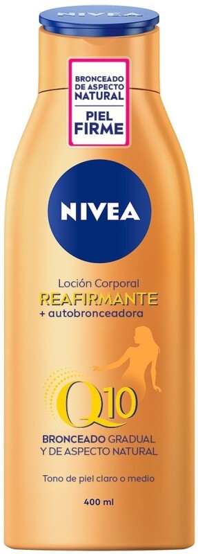 Nivea Loción Corporal Reafirmante y Autobronceadora Q10 400 Ml