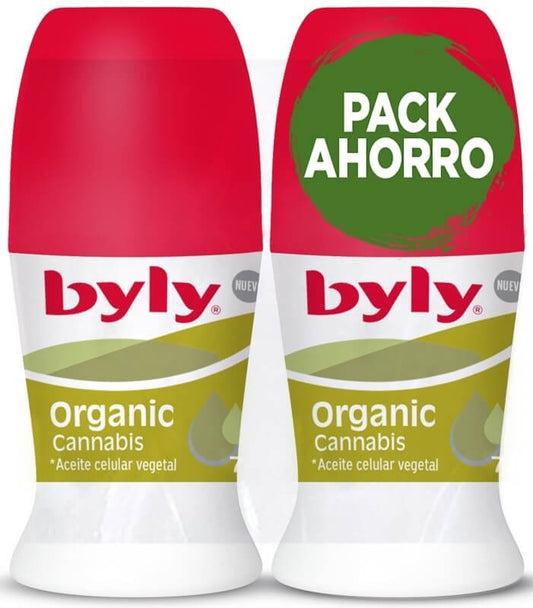 Byly Organic Cannabis Desodorante Roll-On 2 x 50 ml – Protección Natural con Aceite Celular Vegetal