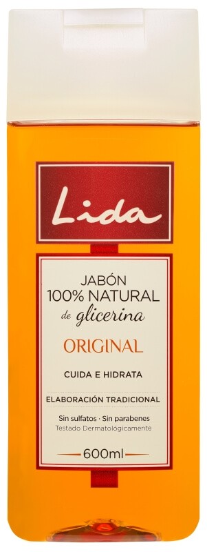 Lida Jabón 100% Natural de Glicerina Original 600 Ml