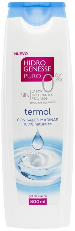 HidroGenesse Gel de Ducha Termal 800 ml – Frescura y Cuidado con Agua Termal