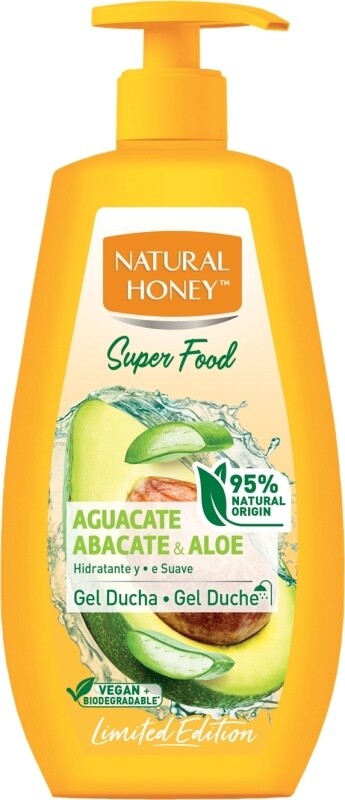 Natural Honey Gel de Ducha Aguacate y Aloe 650 ml - Hidratación y Frescura para tu Piel