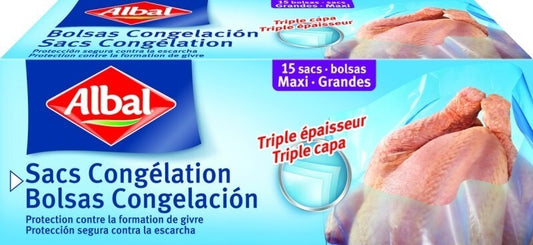 Albal Bolsas Congelación Maxi 8L 15U