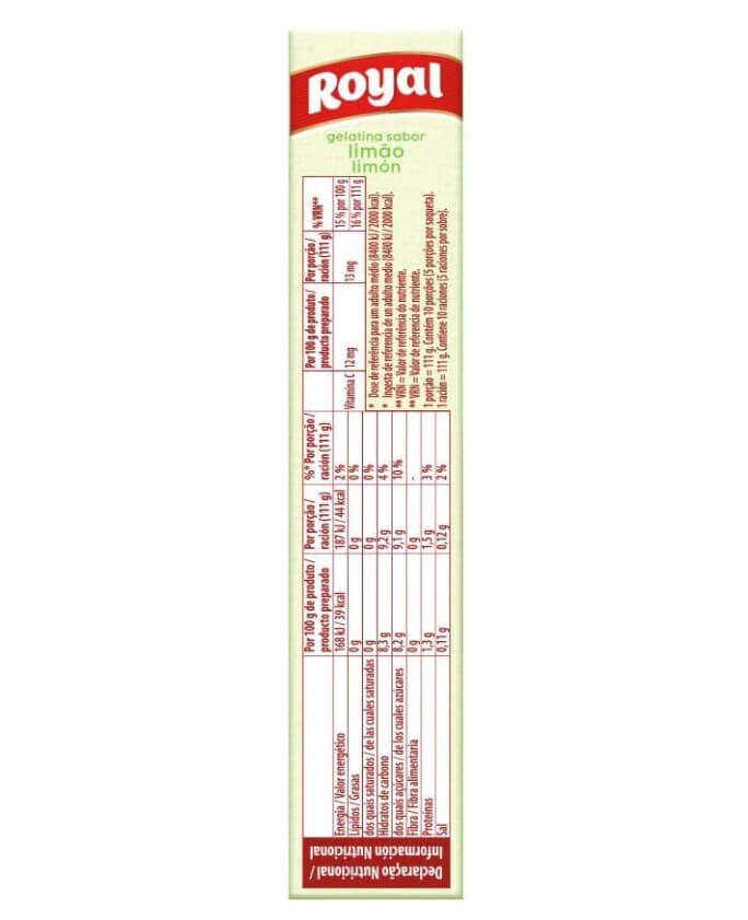 Royal Gelatina Sabor Limón 114 gr