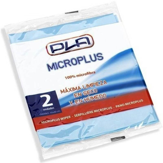 PLA Microplus Paños de Microfibra 45x40 cm 2U – Limpieza en seco y húmedo con eficacia profesional