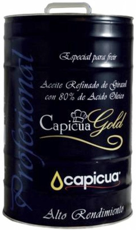 Capicua Gold Aceite Refinado de Girasol Alto Oleico 10L – Especial para Freír con Máximo Rendimiento Profesional