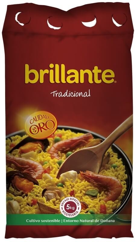 Brillante Arroz PTE 5 Kg - Arroz de Calidad Superior para Hostelería y Hogar