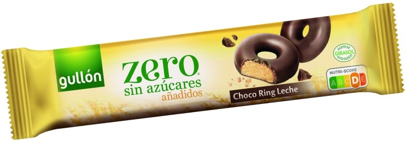 Gullón Zero Sin Azúcares Añadidos Choco Ring Leche 128 g – Snack Saludable y Delicioso