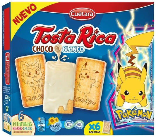 Cuétara Tosta Rica Choco Blanco 220G – Sabor y Diversión en Cada Galleta