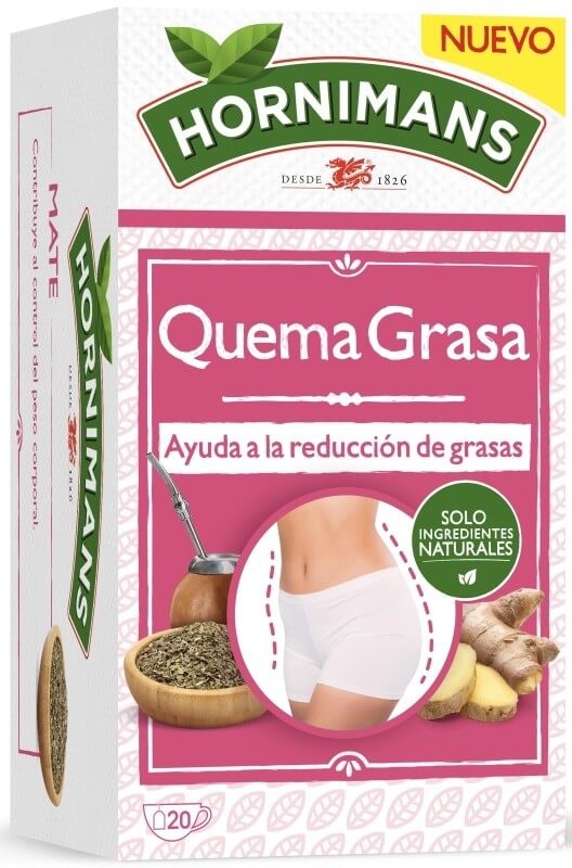 Hornimans Quema Grasa 20 Infusiones - Ayuda Natural para la Reducción de Grasa