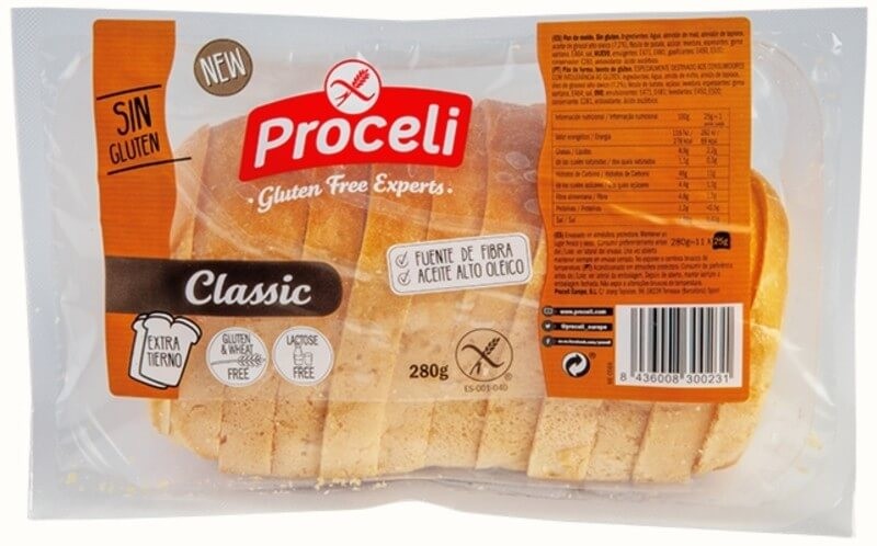 Proceli Pan Sandwich Sin Gluten 380 Gr