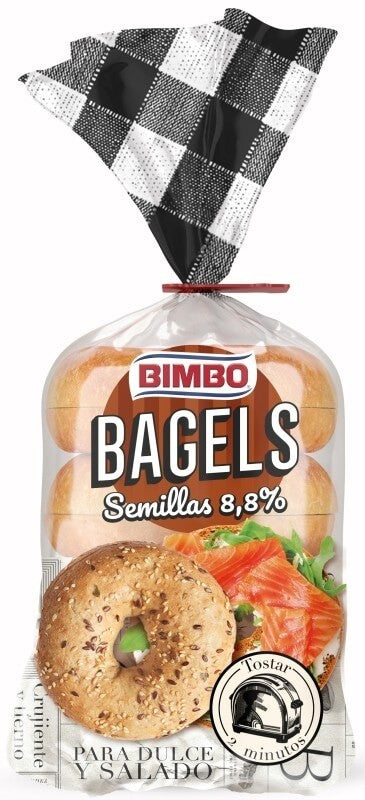 Bimbo Bagels Semilla 4U 300G – Perfectos para Desayunos y Snacks Saludables